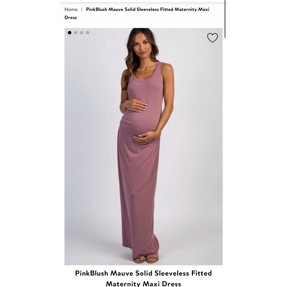 Sleeveless PinkBlush Maternity Maxi Dress